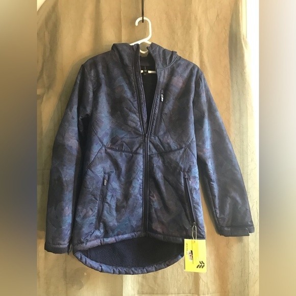 NWT Men’s Soft-Shell Sherpa Zipper Jacket in Blue by • all in motion • Size S - Picture 1 of 5